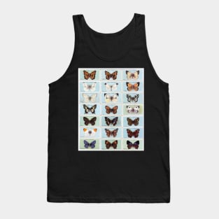 NATURAL HISTORY BUTTERFLIES SPECIMEN BOTANICAL POSTER Tank Top